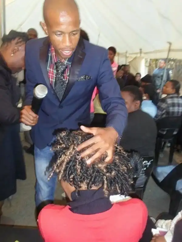 Incredible!! Pastor Turns Woman’s Hair Into Delicious Food And Worshippers Eat It [See Photos]